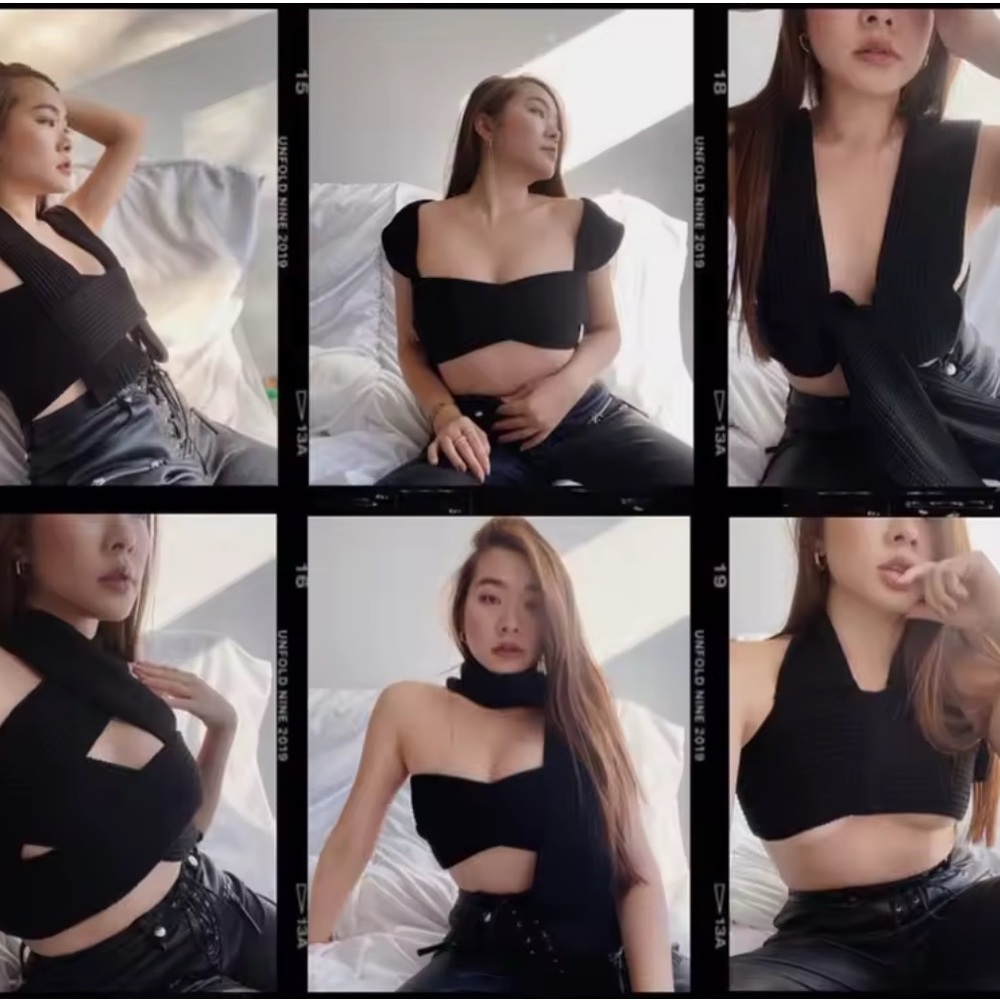 Knitted Multi Wear Crop Top - Picture 4 of 6
